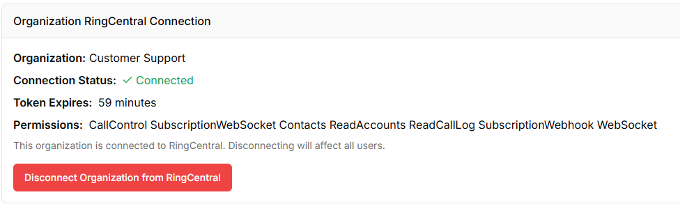 Connection verified
